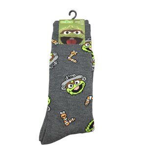 Oscar the Grouch Sesame Street Men's Crew Socks Size 10-13